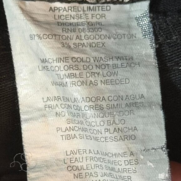 Dickies brand SIZE 11 Black Flared Leg / Slim Fit Bootcut 5-Pocket Pants - Picture 11 of 11